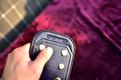 Oval IC Title Block Logo and Dark Purple Leather
