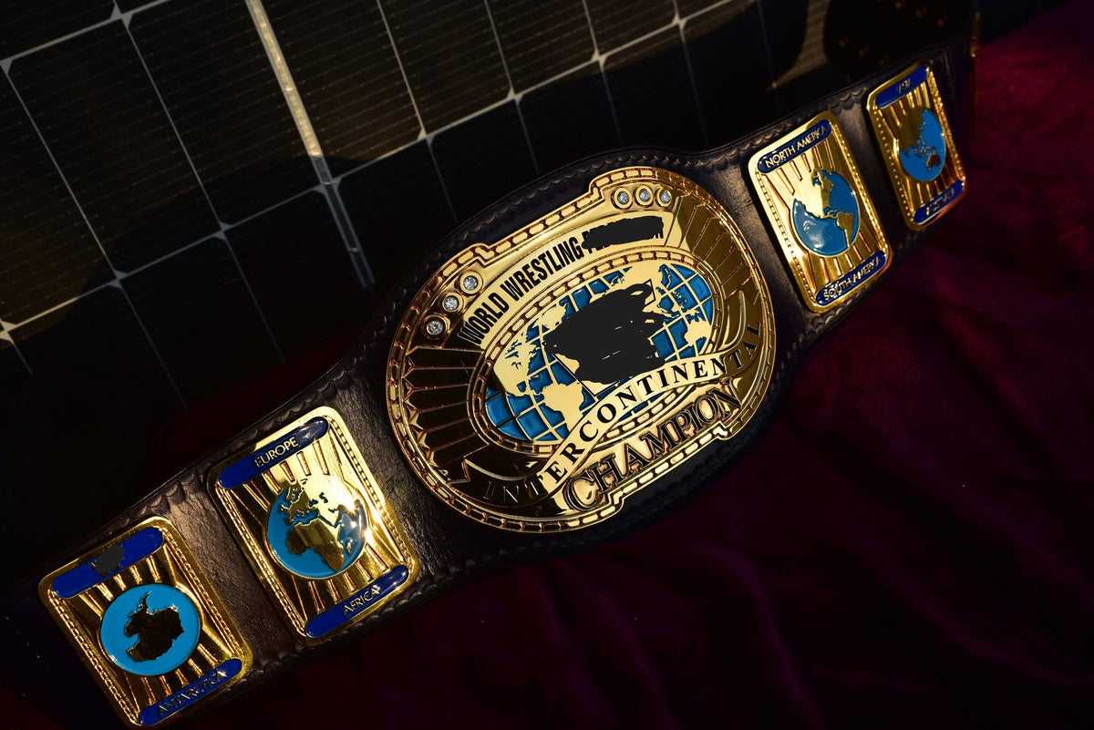 Oval IC Title Block Logo and Dark Purple Leather