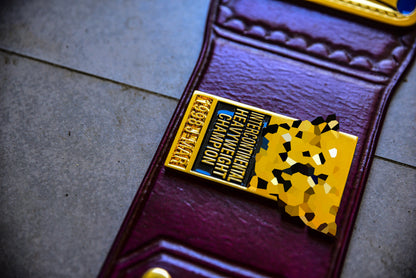 Oval IC Title Block Logo and Purple Leather