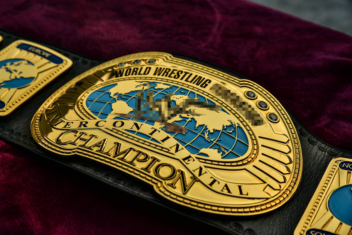 Oval IC Title Black W-W-E Scratch Logo and Black Leather Gallery 2