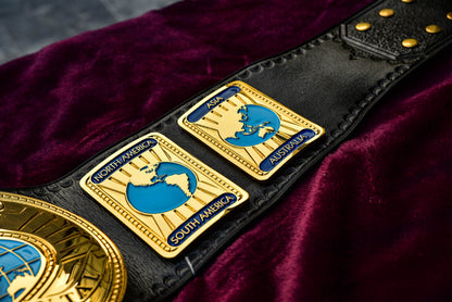 Oval IC Title Black W-W-E Scratch Logo and Black Leather Gallery 2