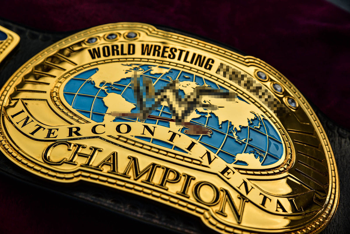 Oval IC Title Black W-W-E Scratch Logo and Black Leather Gallery 2