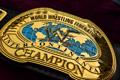 Oval IC Title Black W-W-E Scratch Logo and Black Leather Gallery 2