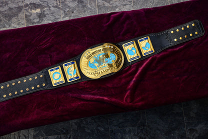 Oval IC Title Black W-W-E Scratch Logo and Black Leather Gallery 2
