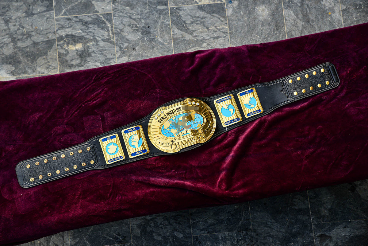 Oval IC Title Black W-W-E Scratch Logo and Black Leather Gallery 2