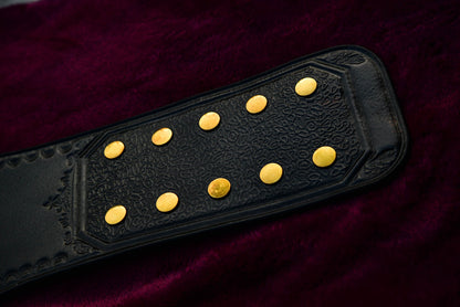 Oval IC Title Black W-W-E Scratch Logo and Black Leather Gallery 2