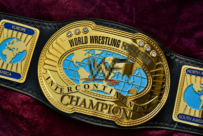 Oval IC Title Black W-W-E Scratch Logo and Black Leather Gallery 2