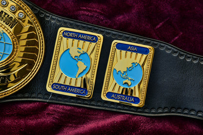 Oval IC Title Black W-W-E Scratch Logo and Black Leather Gallery 2