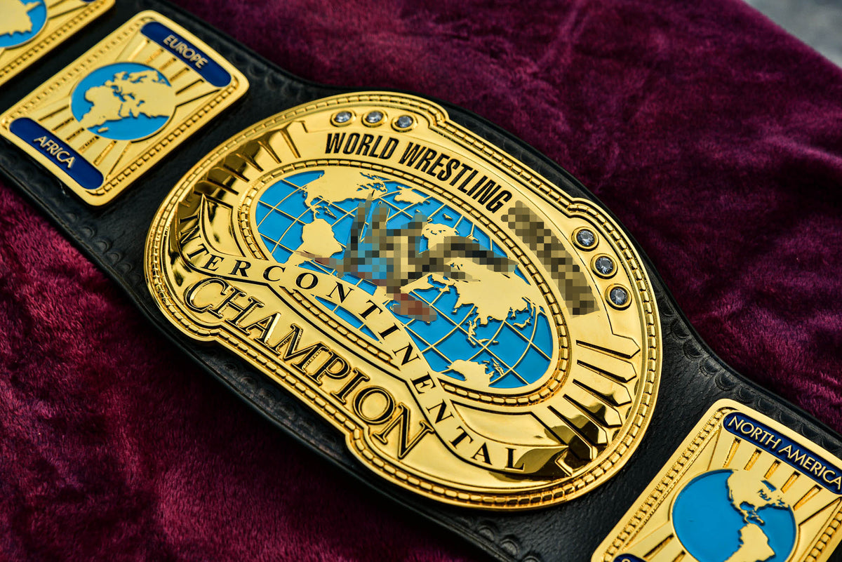 Oval IC Title Black W-W-E Scratch Logo and Black Leather Gallery 2