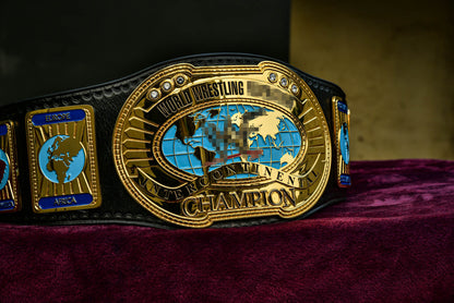 Oval IC Title Black W-W-E Scratch Logo and Black Leather Gallery 2