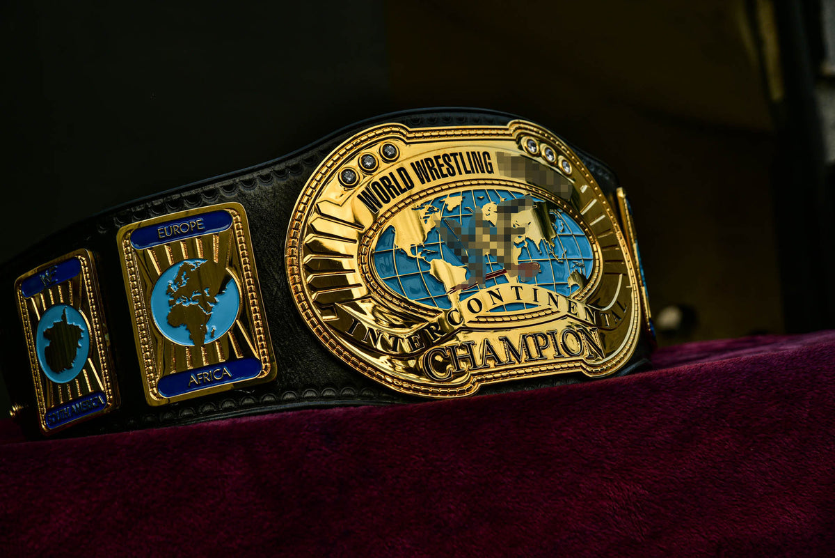 Oval IC Title Black W-W-E Scratch Logo and Black Leather Gallery 2