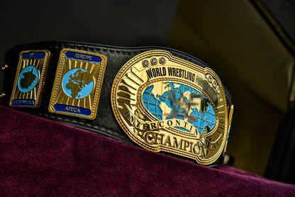 Oval IC Title Black W-W-E Scratch Logo and Black Leather Gallery 2