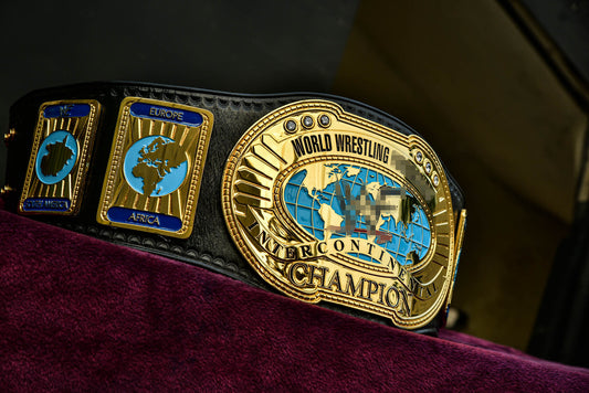 Oval IC Title Black W-W-E Scratch Logo and Black Leather Gallery 2