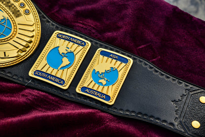 Oval IC Title Black W-W-E Scratch Logo and Black Leather Gallery 2
