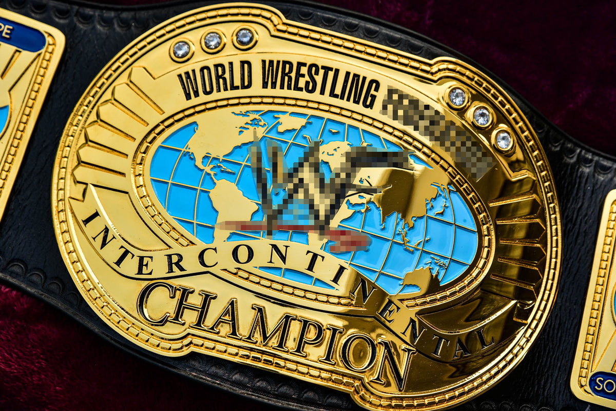 Oval IC Title Black W-W-E Scratch Logo and Black Leather Gallery 2