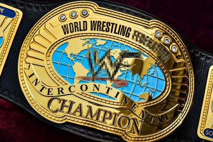 Oval IC Title Black W-W-E Scratch Logo and Black Leather Gallery 2
