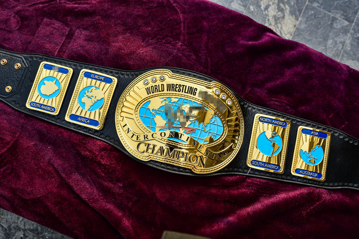 Oval IC Title Black W-W-E Scratch Logo and Black Leather Gallery 2