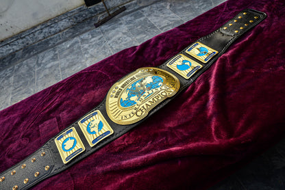Oval IC Title Black W-W-E Scratch Logo and Black Leather Gallery 2