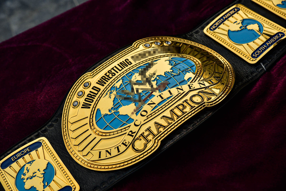 Oval IC Title Black W-W-E Scratch Logo and Black Leather Gallery 2