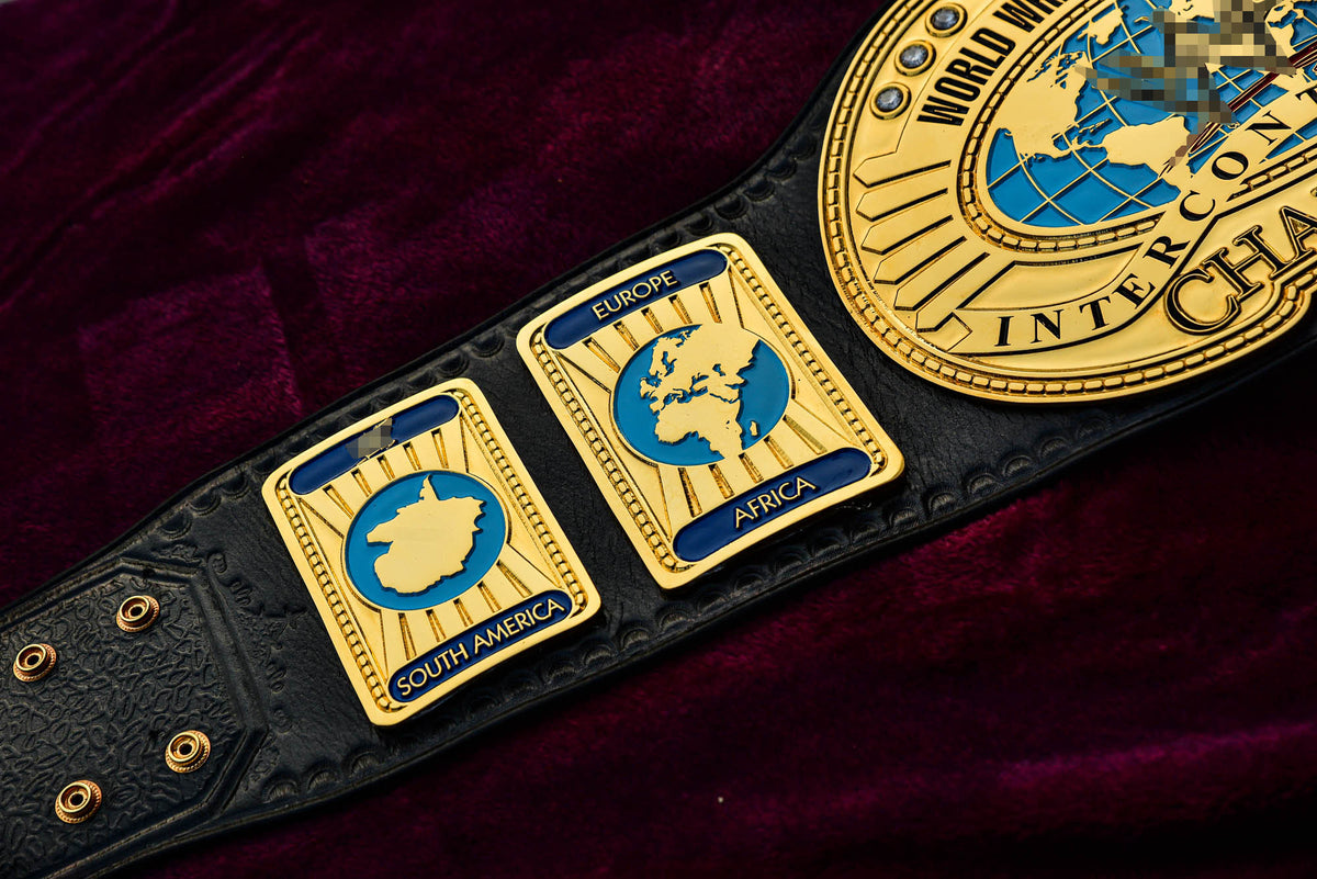 Oval IC Title Black W-W-E Scratch Logo and Black Leather Gallery 2