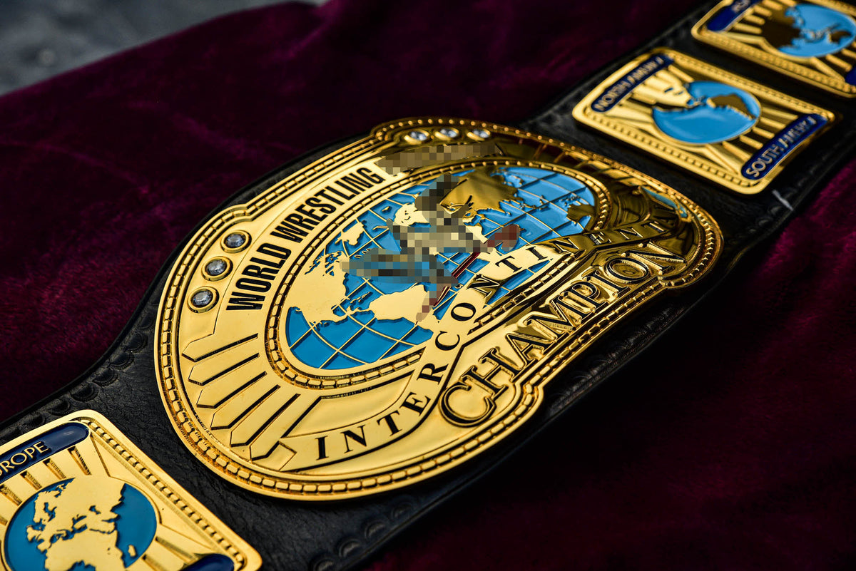 Oval IC Title Black W-W-E Scratch Logo and Black Leather Gallery 2