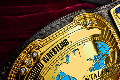 Oval IC Title Black W-W-E Scratch Logo and Black Leather
