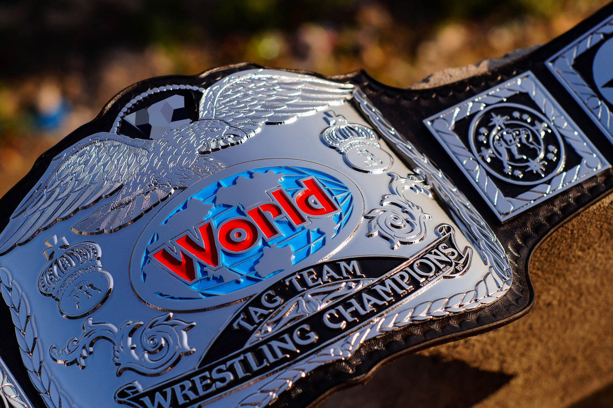 Reggie Parks Tag Title Silver (Chrome Plated Version) Leather Option 1