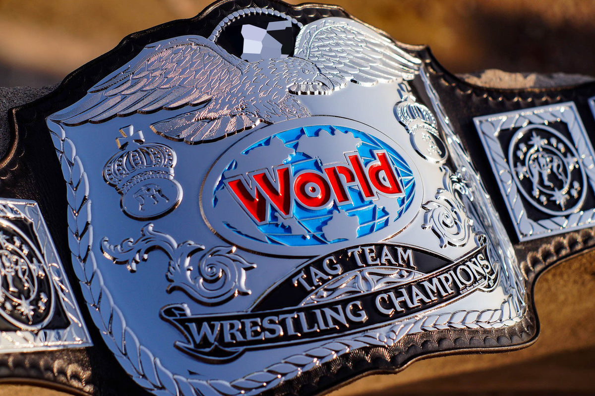 Reggie Parks Tag Title Silver (Chrome Plated Version) Leather Option 1