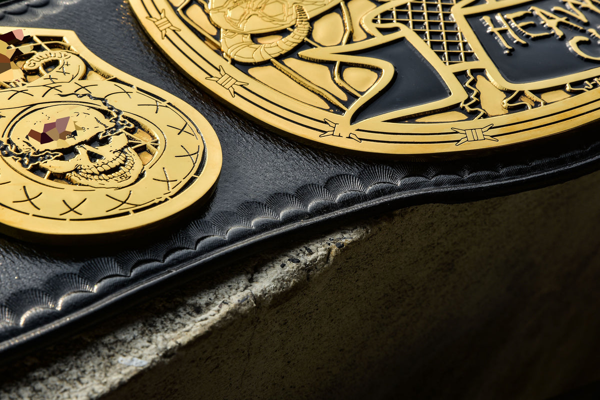 Smoking Skull Title Belt Gold version Ring Accurate Gallery 2