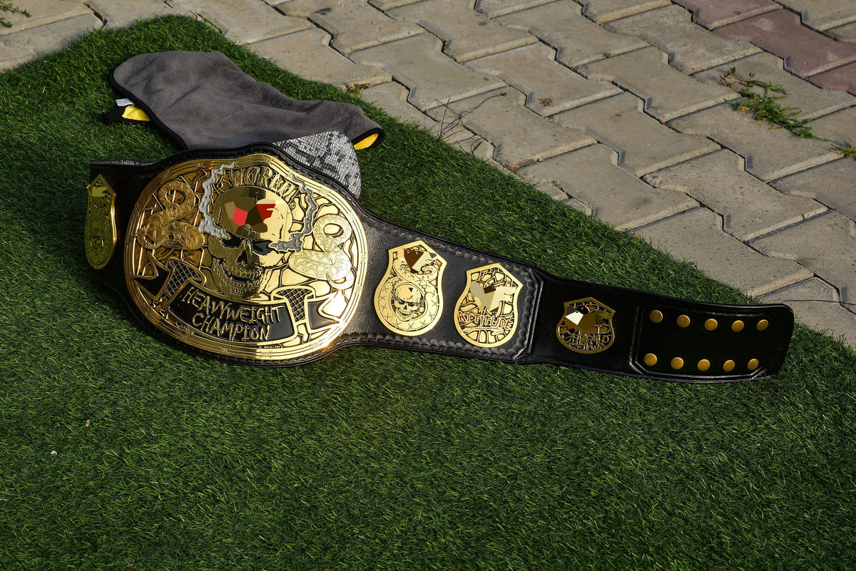 Smoking Skull Title Belt Gold version Ring Accurate Gallery 2