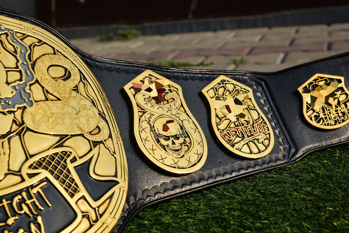 Smoking Skull Title Belt Gold version Ring Accurate Gallery 2