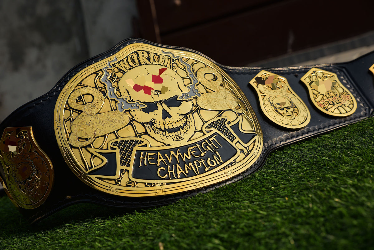 Smoking Skull Title Belt Gold version Ring Accurate Gallery 2