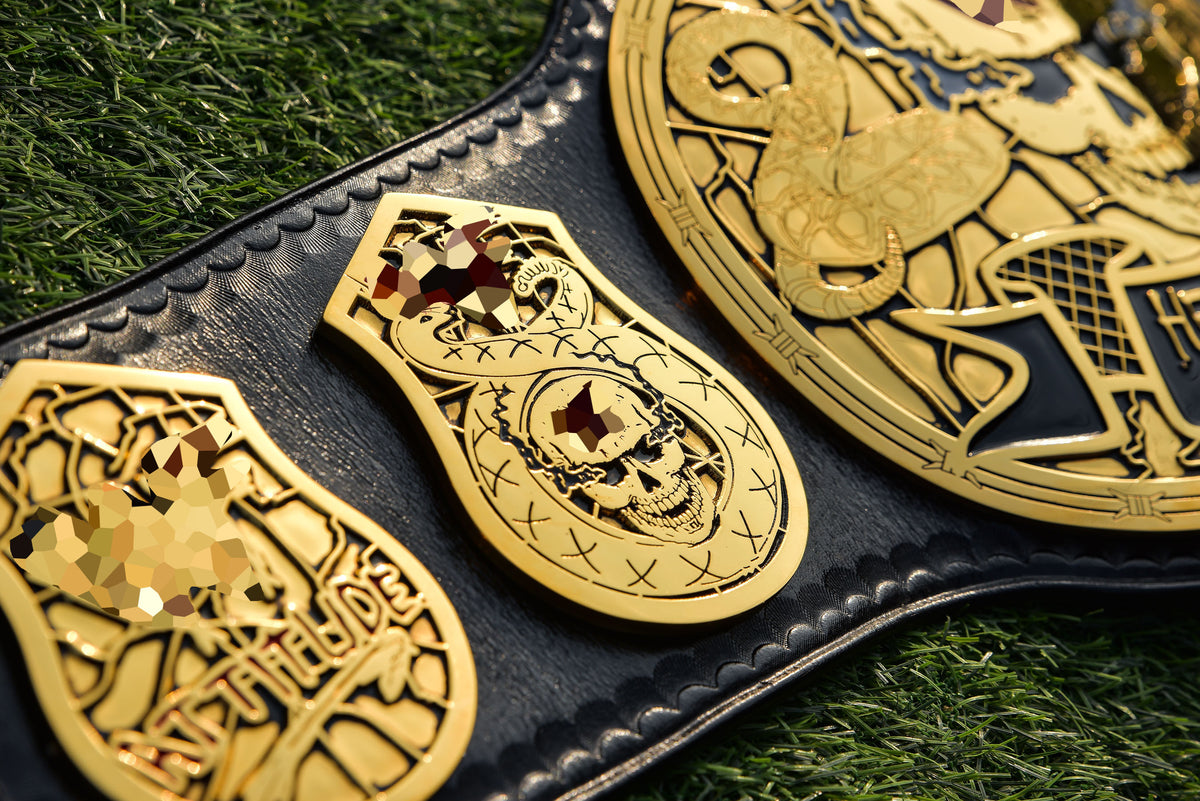 Smoking Skull Title Belt Gold version Ring Accurate Gallery 2