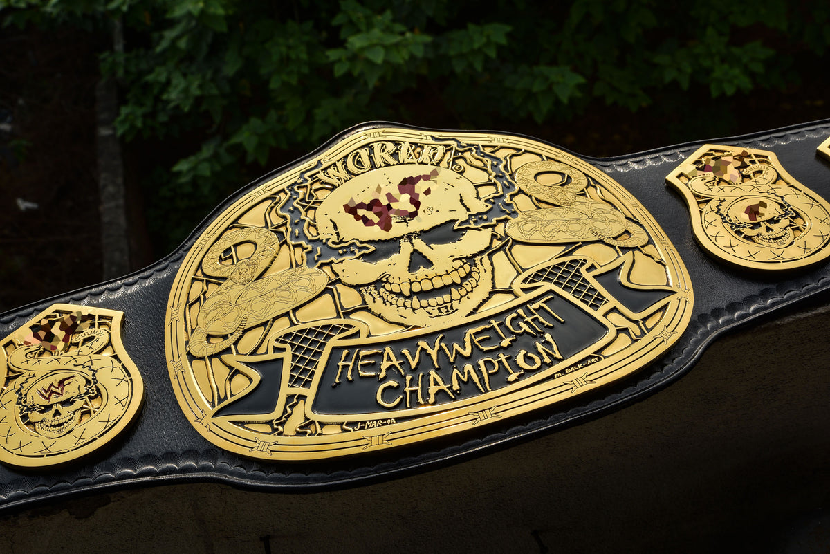 Smoking Skull Title Belt Gold version Ring Accurate Gallery 2