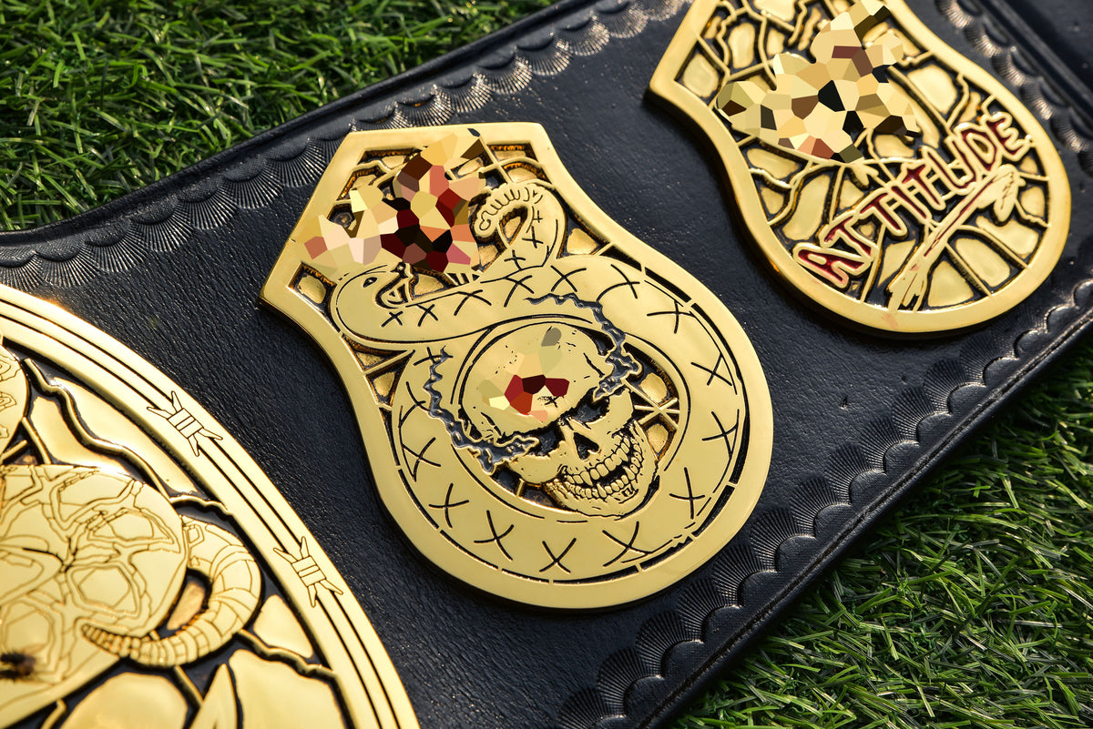 Smoking Skull Title Belt Gold version Ring Accurate Gallery 2