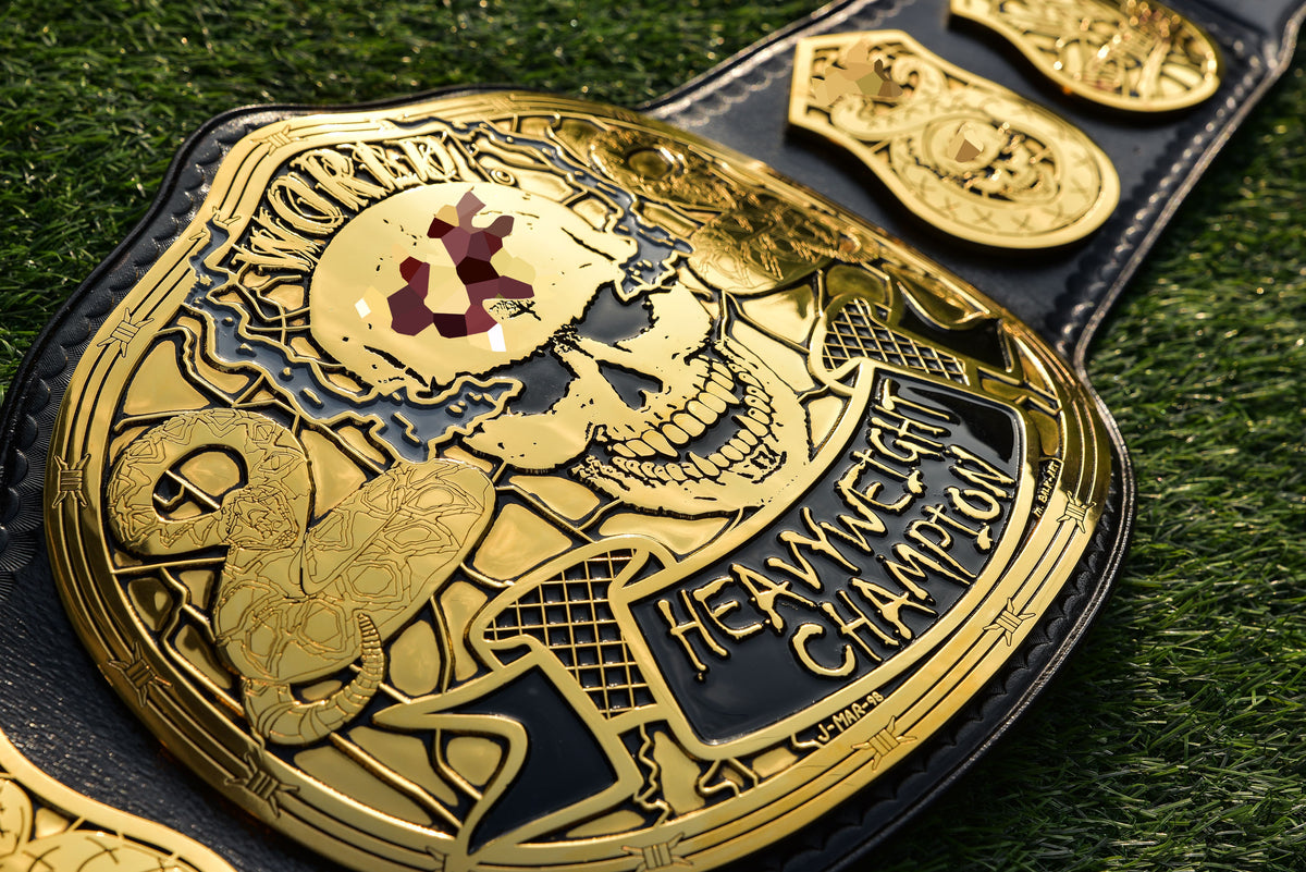 Smoking Skull Title Belt Gold version Ring Accurate Gallery 2