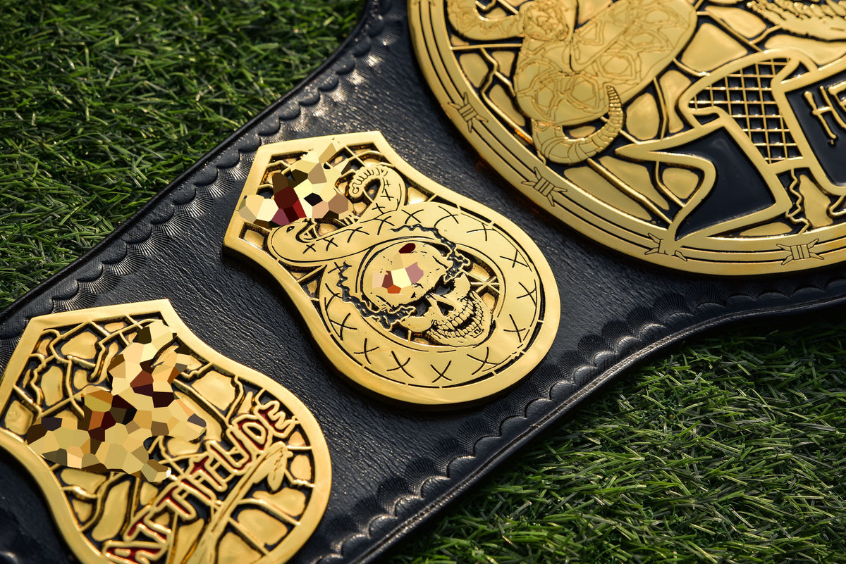Smoking Skull Title Belt Gold version Ring Accurate Gallery 2