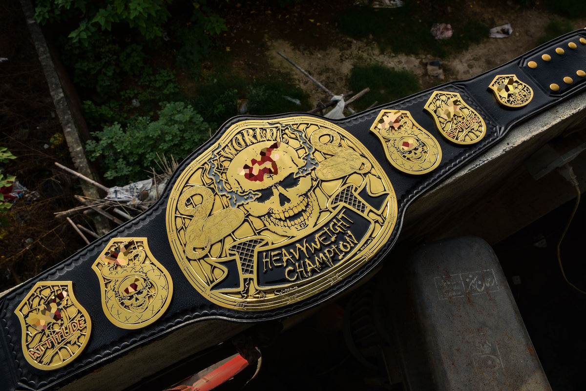Smoking Skull Title Belt Gold version Ring Accurate Gallery 2