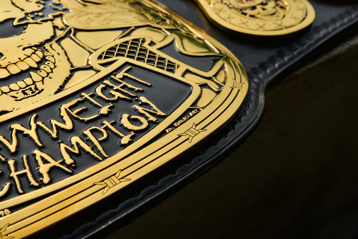 Smoking Skull Title Belt Gold version Ring Accurate Gallery 2
