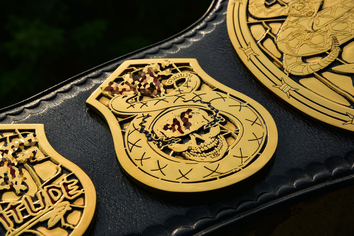 Smoking Skull Title Belt Gold version Ring Accurate Gallery 2