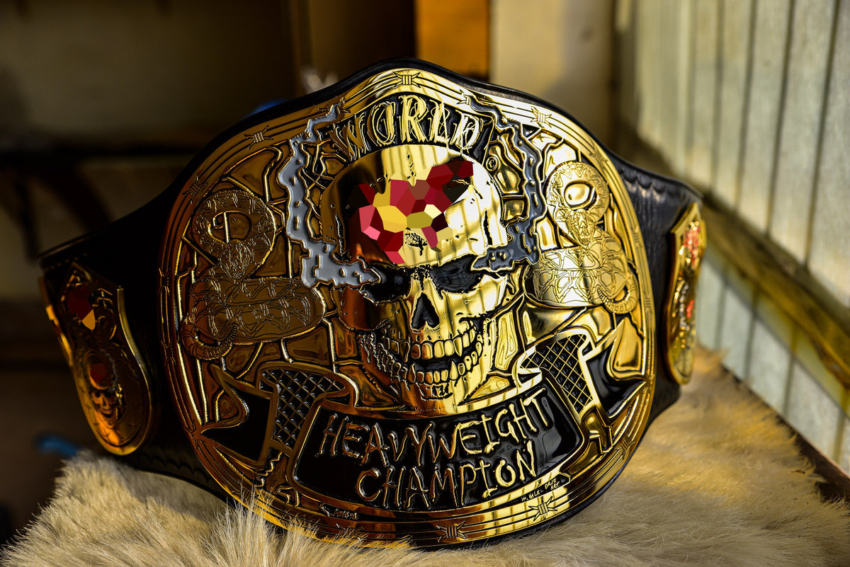Smoking Skull Title Belt Gold version Ring Accurate Gallery 3