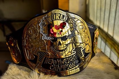 Smoking Skull Title Belt Gold version Ring Accurate Gallery 3
