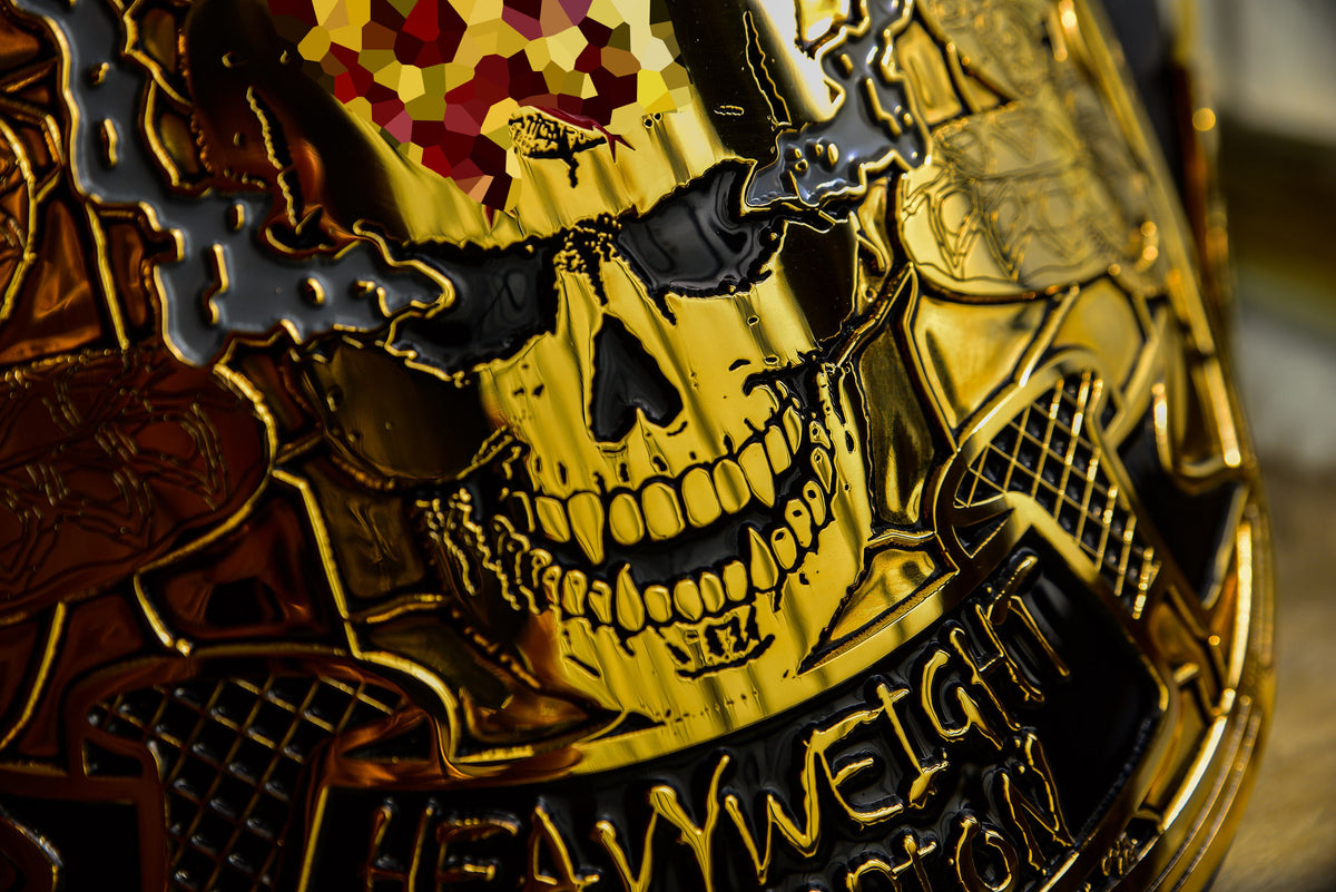 Smoking Skull Title Belt Gold version Ring Accurate Gallery 3