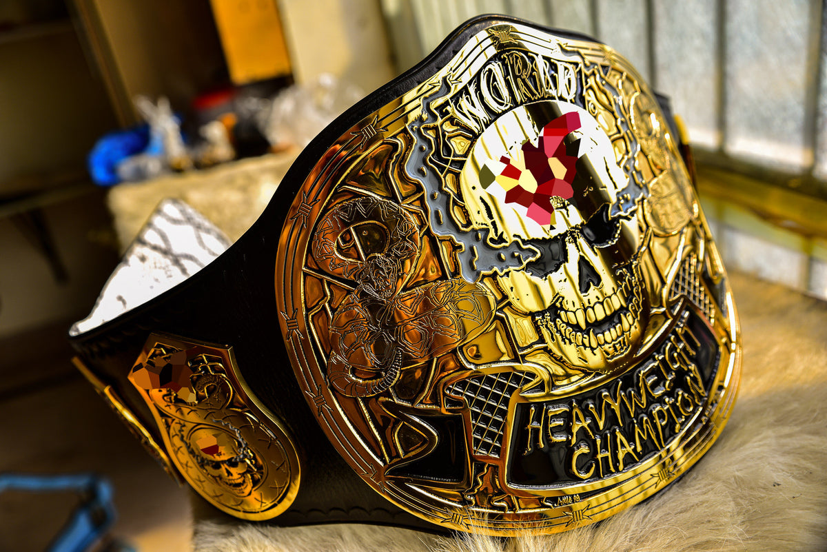 Smoking Skull Title Belt Gold version Ring Accurate Gallery 3