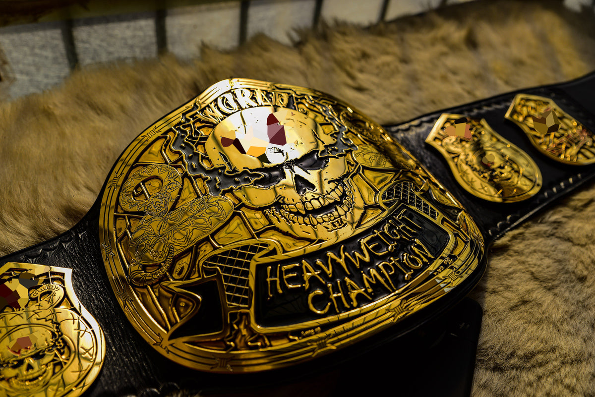 Smoking Skull Title Belt Gold version Ring Accurate Gallery 3