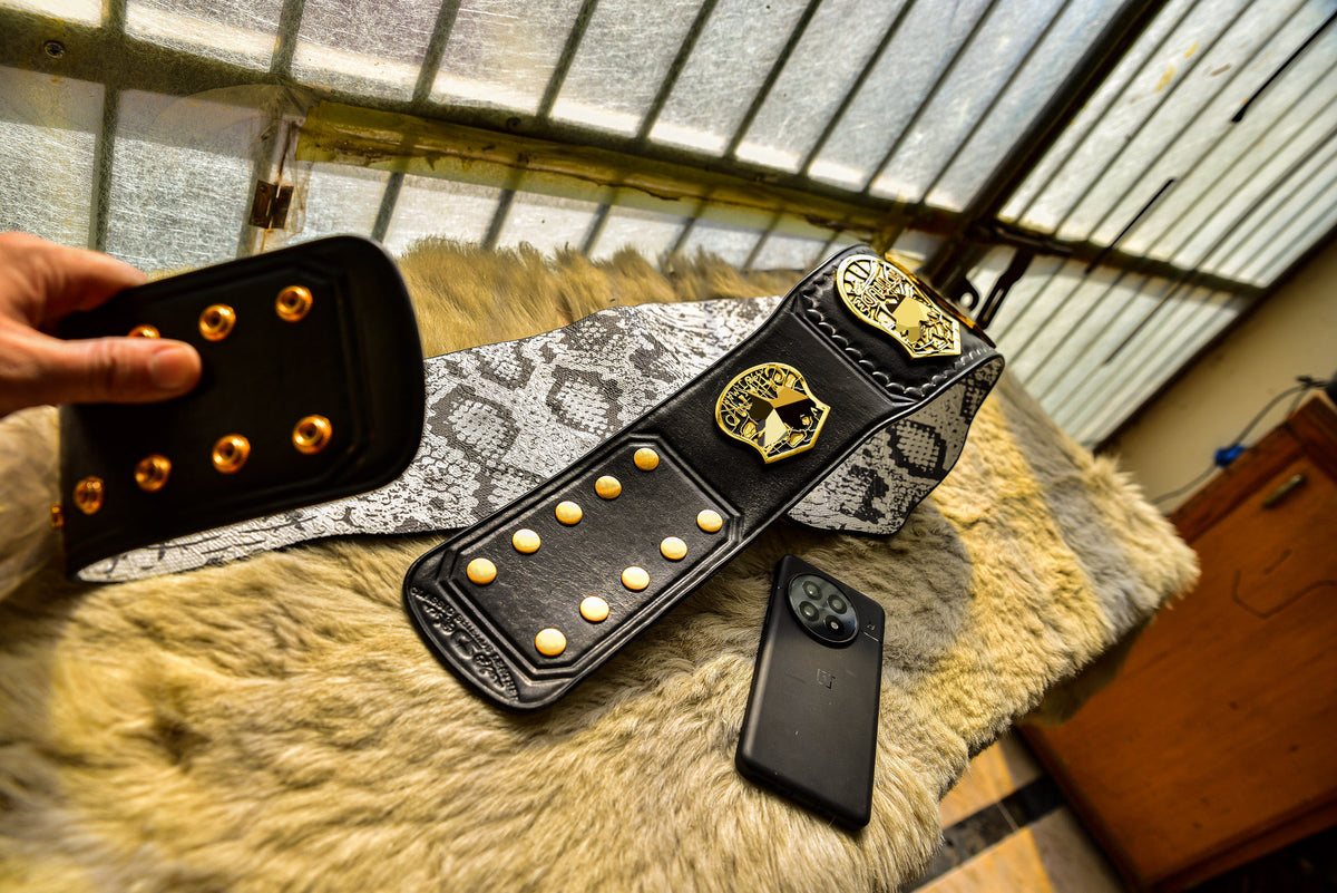 Smoking Skull Title Belt Gold version Ring Accurate Gallery 3