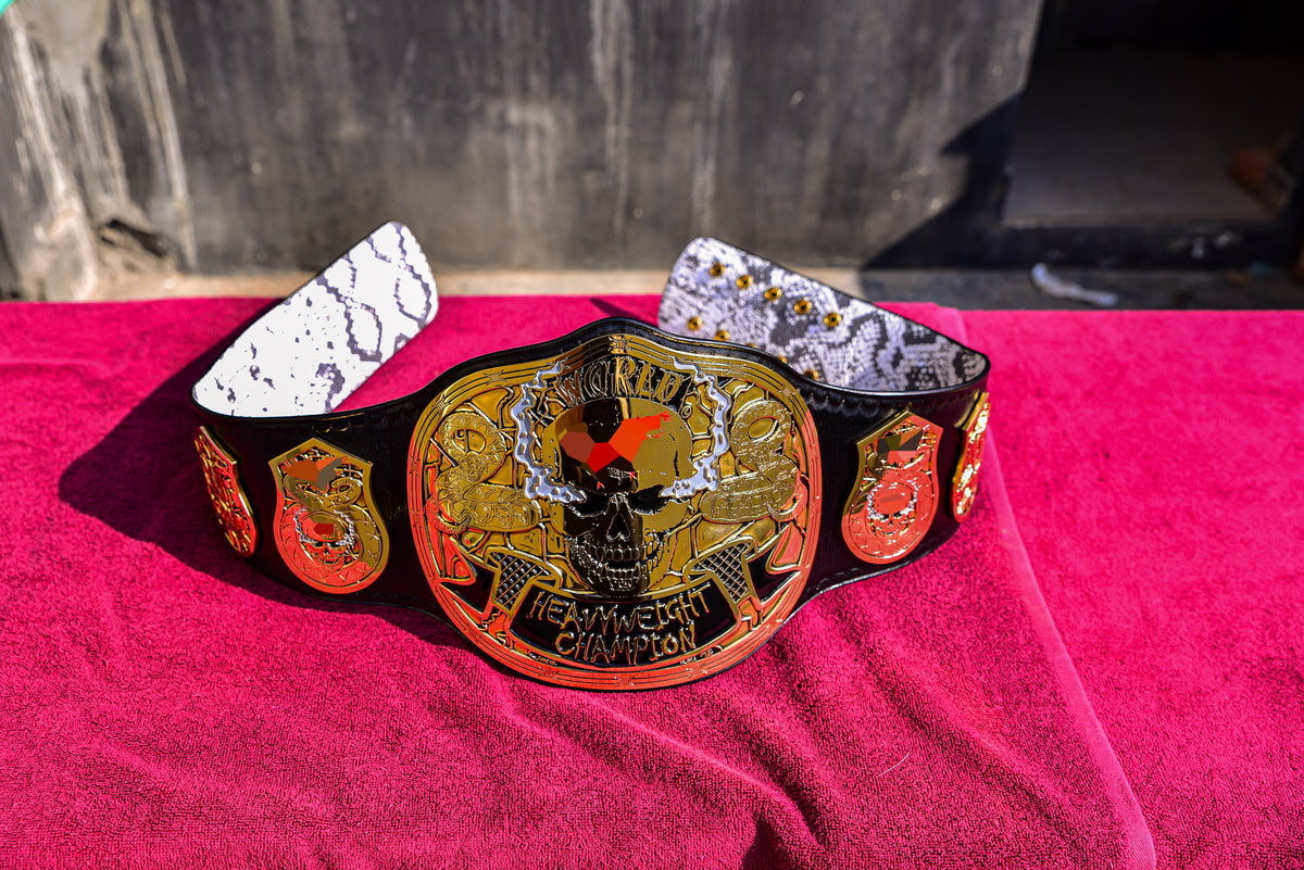 Smoking Skull Title Belt Gold version Ring Accurate Gallery 3