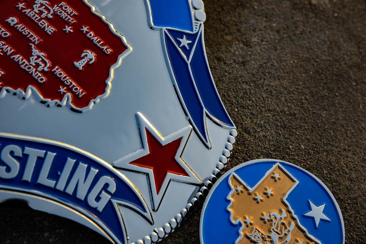1989 Texas Championship Title Belt – Chrome Plated | 4.2mm
