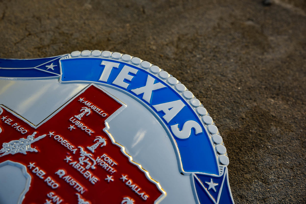 1989 Texas Championship Title Belt – Chrome Plated | 4.2mm