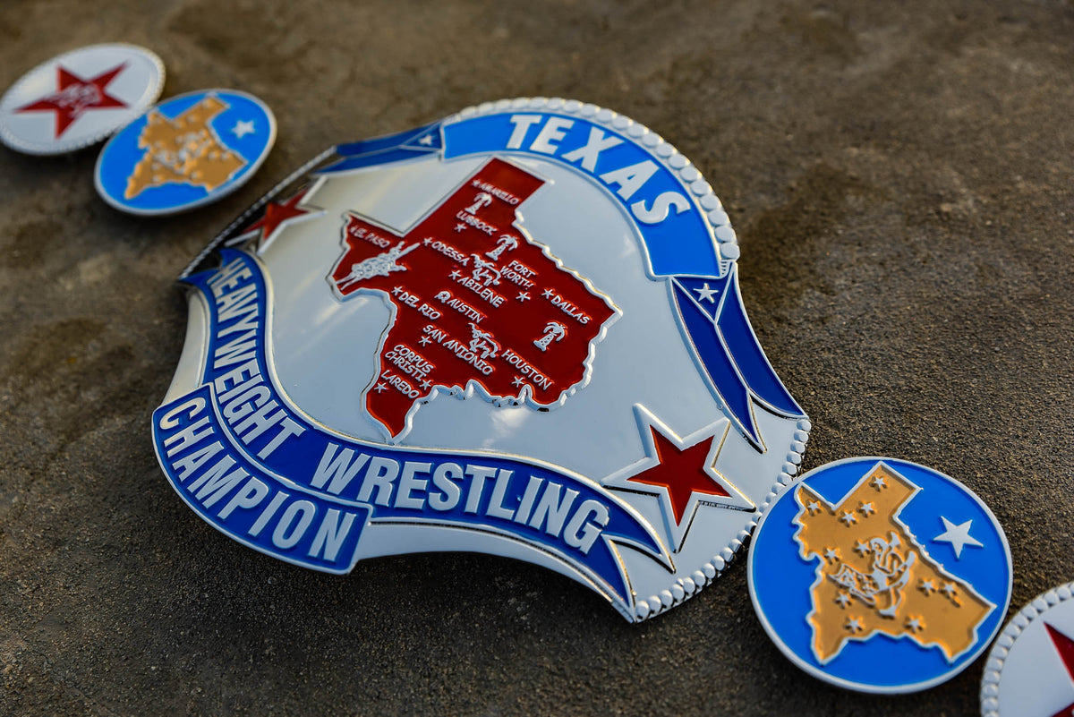 1989 Texas Championship Title Belt – Chrome Plated | 4.2mm